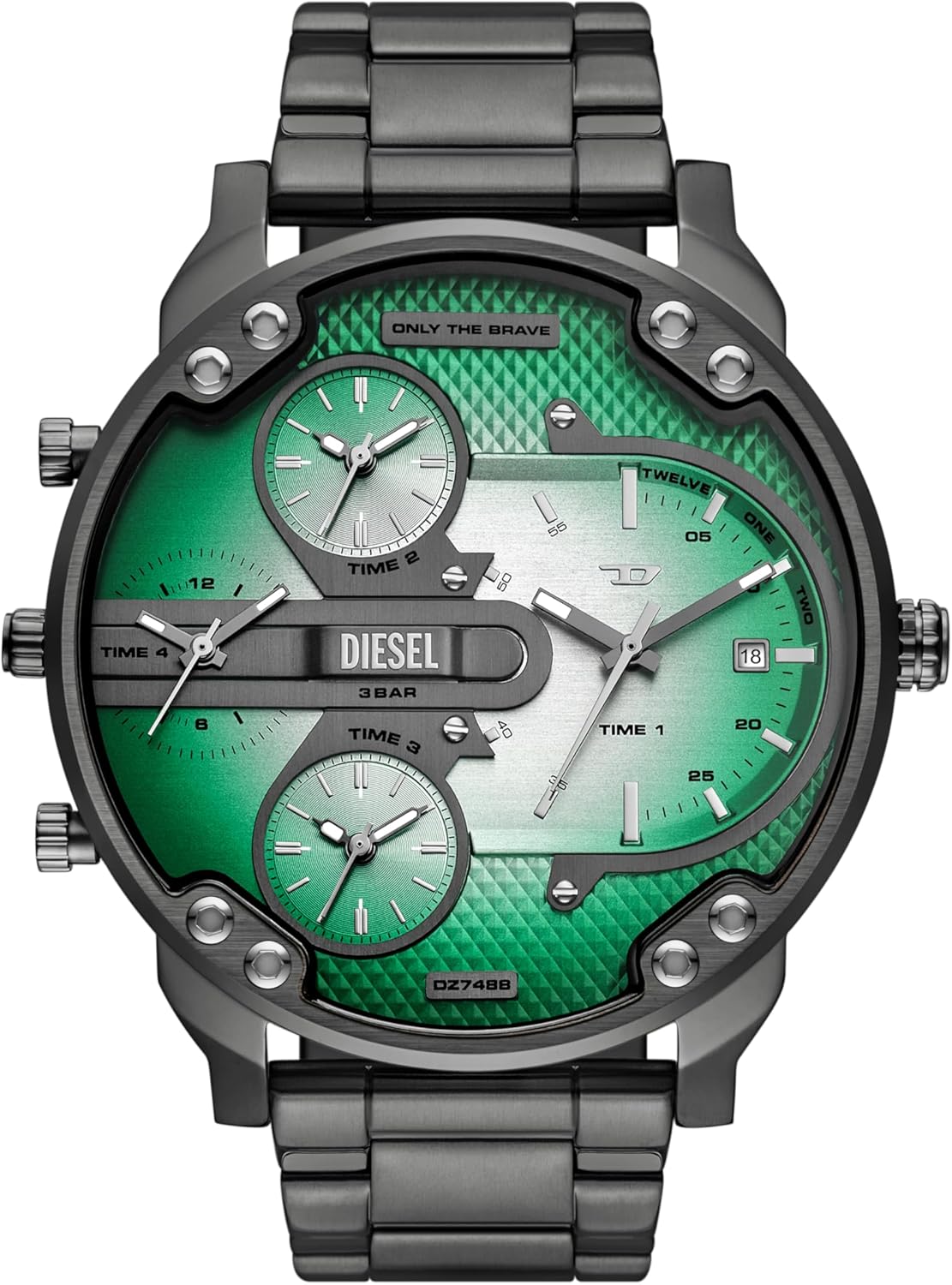 Diesel Men's Mr. Daddy Slim Multi-Movement Gunmetal Stainless Steel Watch (Model: DZ7488)