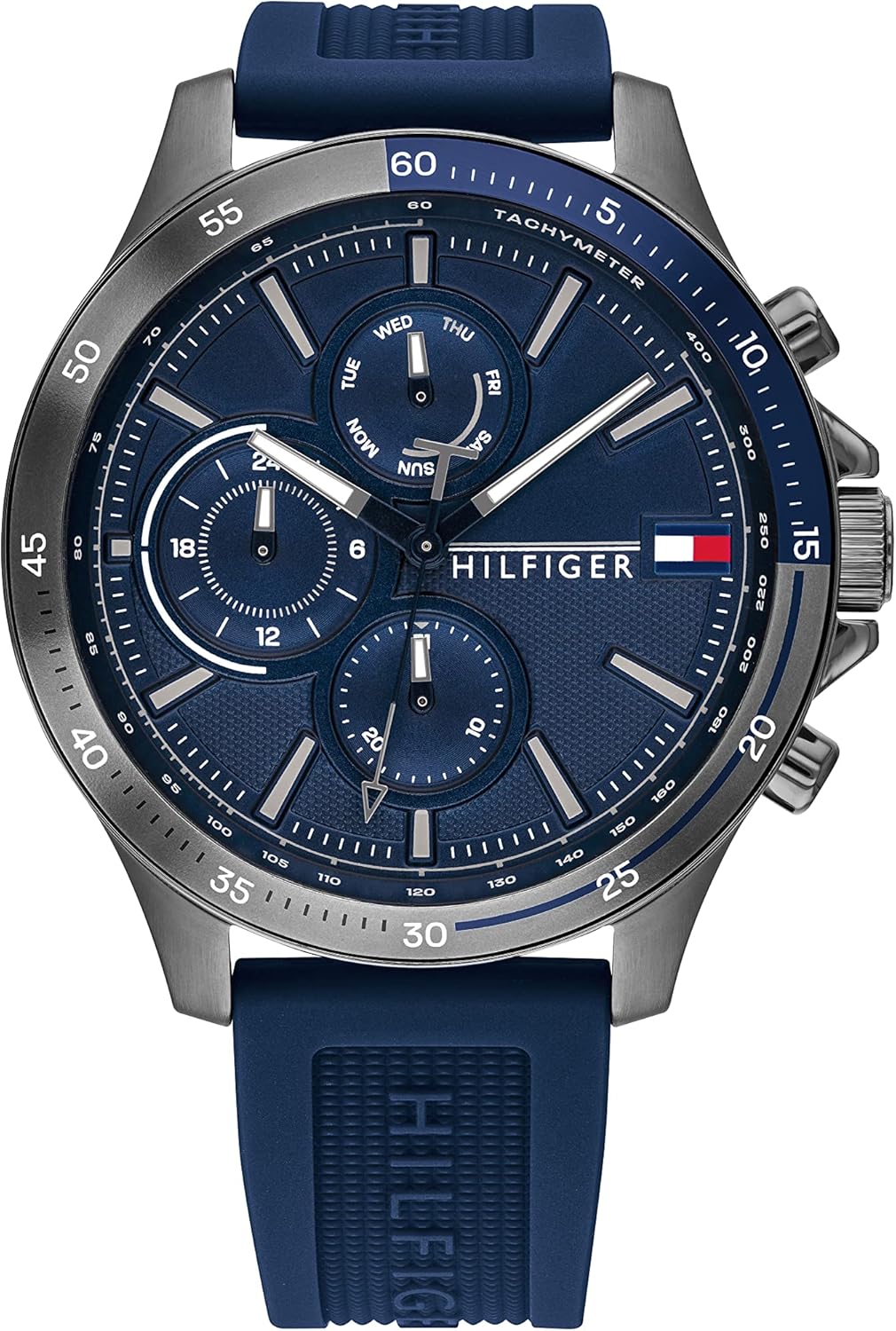 Tommy Hilfiger Analogue Multifunction Quartz Watch for Men with Stainless Steel or Silicone Bracelet
