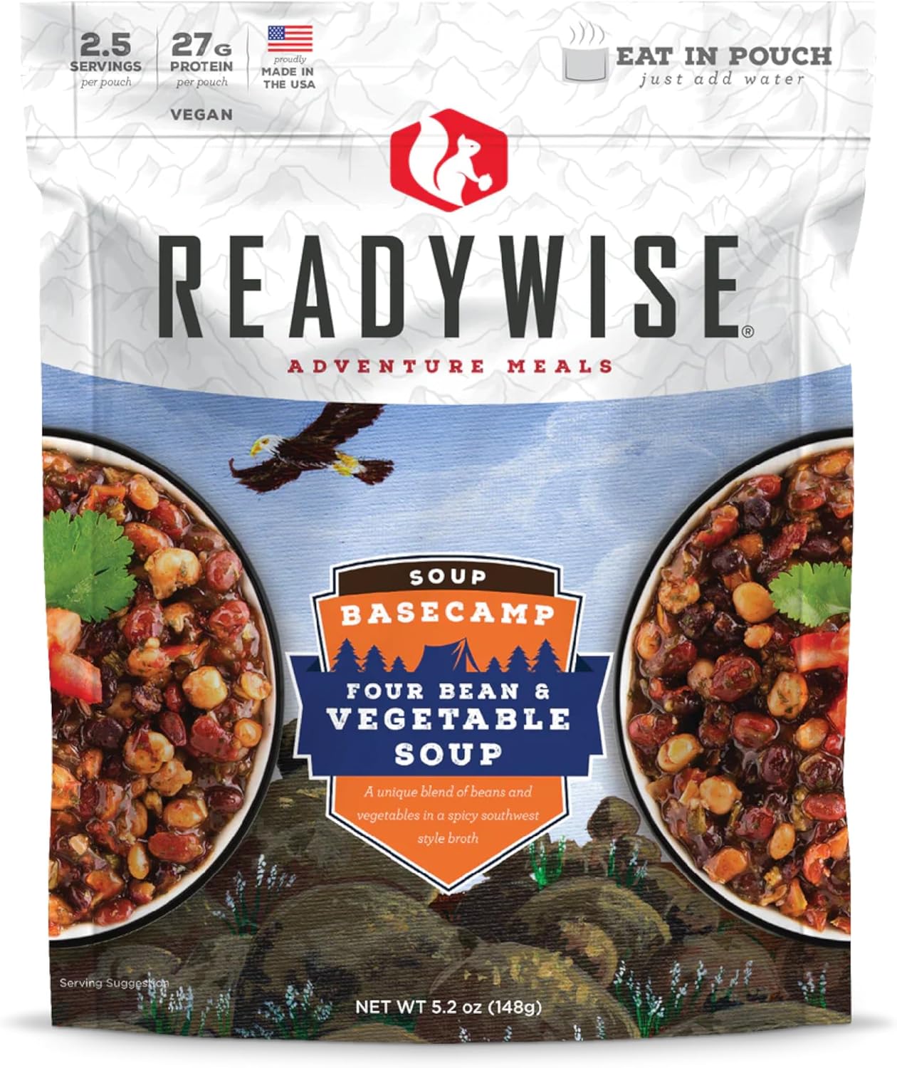 ReadyWise Outdoor Freeze-Dried Backpacking and Camping Meals, Tasty Meals and Snacks for Hiking, Backpacking, or Emergency Preparedness - Entree and Soups