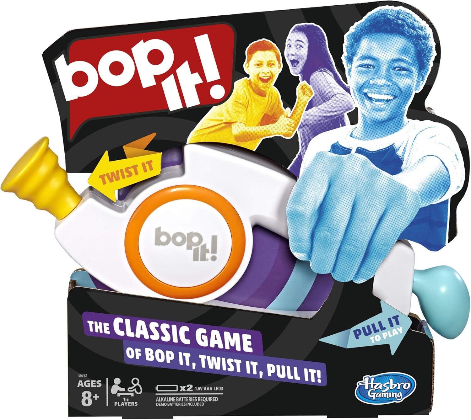 Hasbro Gaming Bop It! Electronic Dexterity Game, Travel Toys for Gids, Summer Toys, Sound & Action Fun, Ages 8+, Solo or Group Play