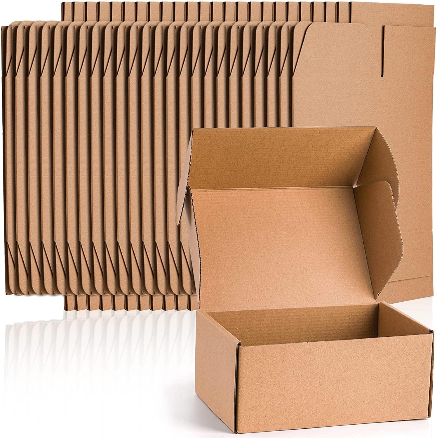 Jucoan 25 Pack 23 x 15 x 10cm Shipping Boxes, Small Corrugated Cardboard Box, Brown Cardboard Mailing Boxes, Thick Corrugated Mailer Boxes for Shipping Packing Small Business, Recyclable