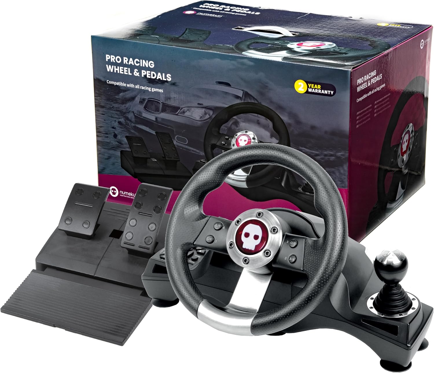 Numskull Multi Format Racing Wheel with Pedals