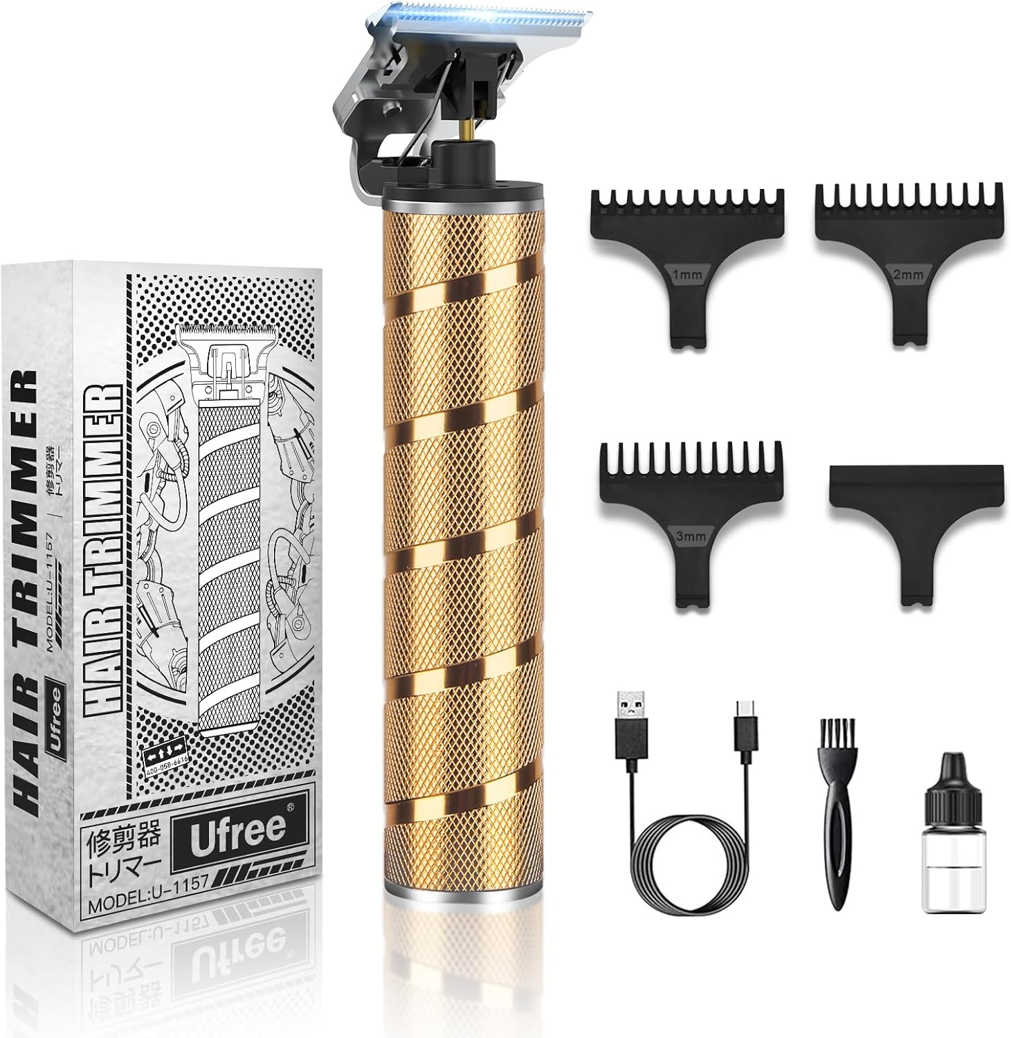 Ufree Hair Trimmer & Beard Trimmer for Men Professional, Electric Razor Shavers for Men, T Blade Precision Edgers Liners, Barber Clippers for Hair Cutting Mustache Facial, Mens Gifts