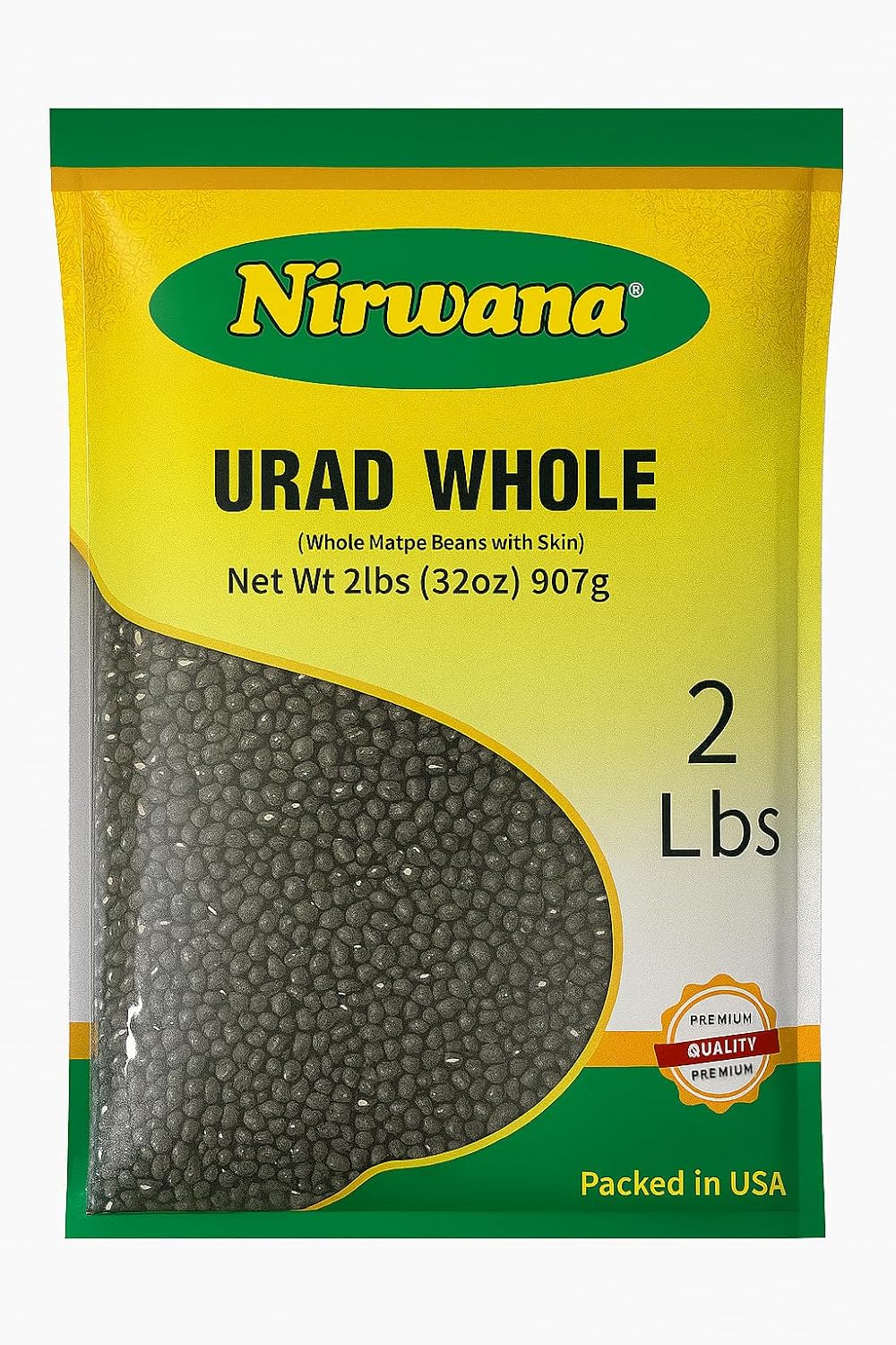 Black Matpe Beans (Urad Whole) – Whole Urad Beans for Curries, Dal & Everyday Cooking – Pantry Staple 32 oz