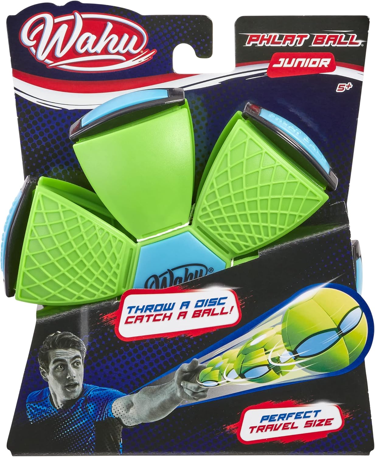 WAHU Phlat Ball Junior - Green (15cm) | Throw a Disc... Catch a Ball | Perfect for the Garden or the Beach | Kids Outdoor Toys | Ages 5+