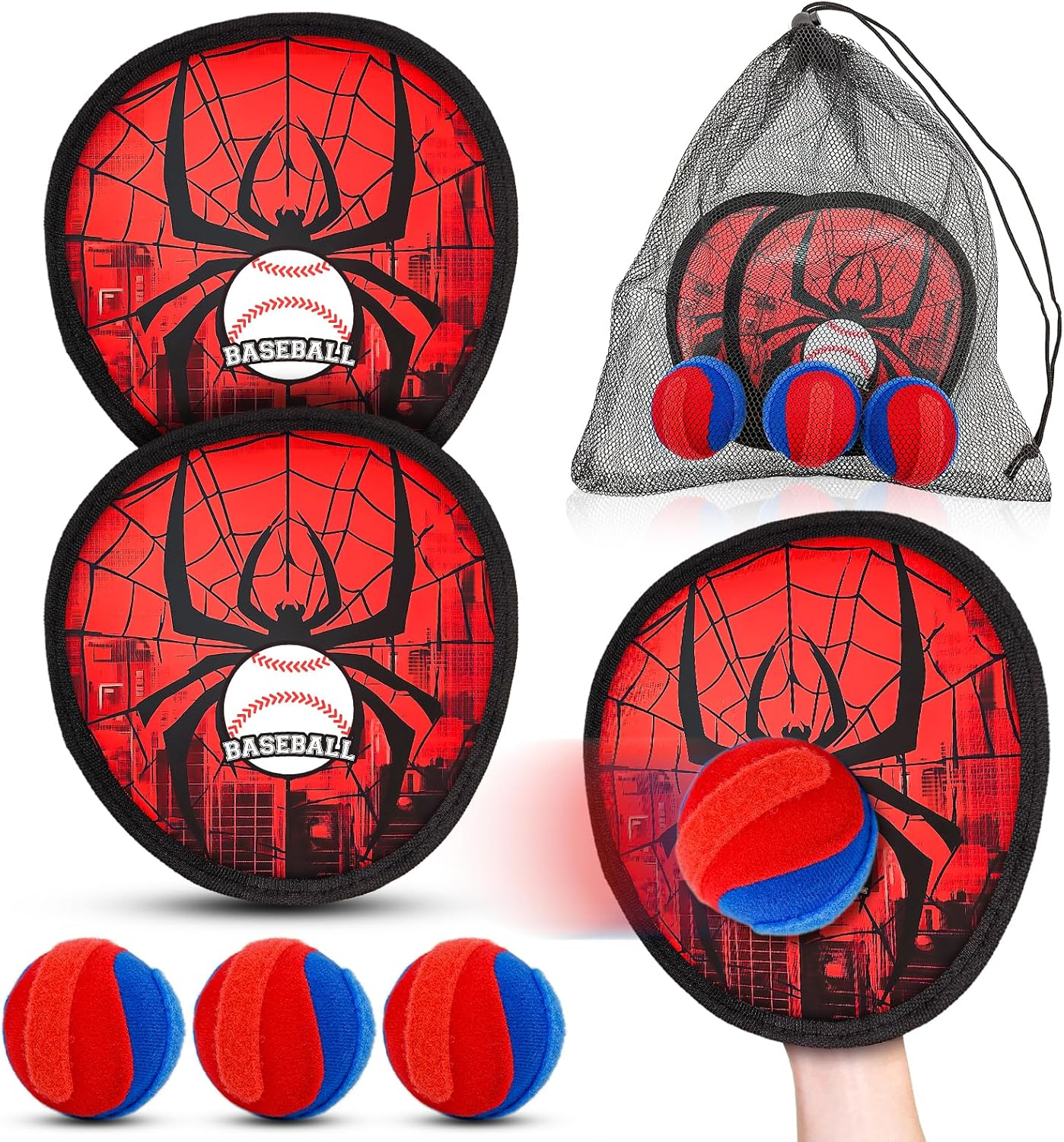 Toss and Catch Ball Game Set, Outdoor Games for Kids 3 4 5 6 7 8 9 10 11 12 Years Old Boys Girls, Outdoor Yard Games Beach Toys Pool Toys Sports & Outdoors Birthday Gifts (2 Paddles)