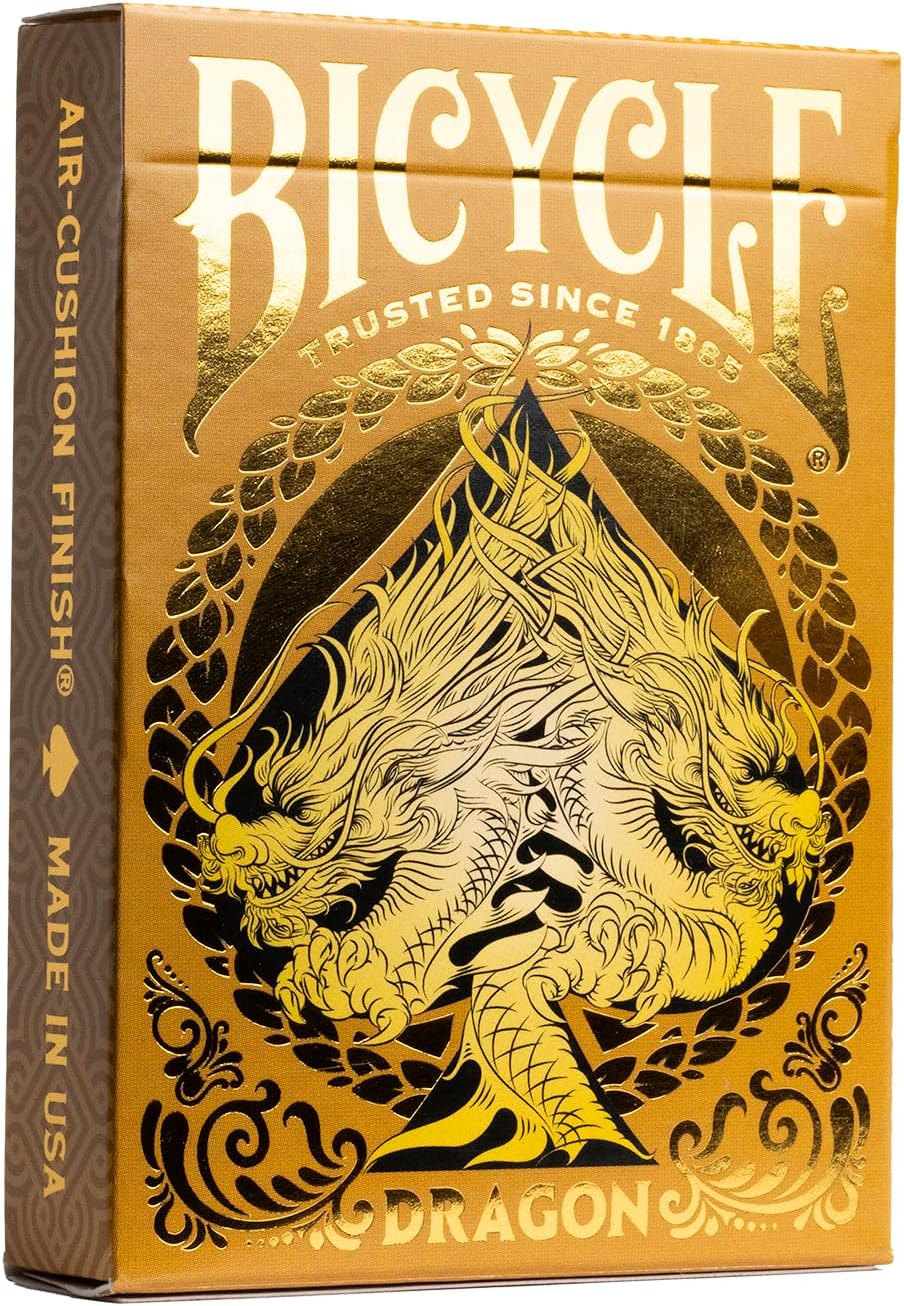 Bicycle Gold Dragon Playing Cards - 1 Deck, Air Cushion Finish, Professional, Superb Handling & Durability, Great Gift For Card Collectors, 20 cm x 66 cm x 95 cm