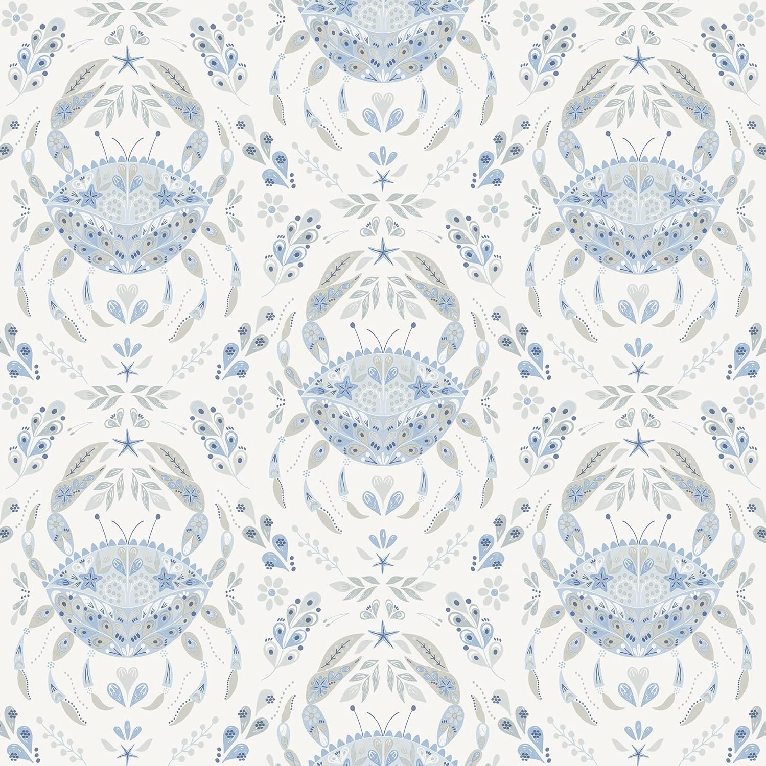 NuWallpaper Blue Shellby Peel & Stick Wallpaper