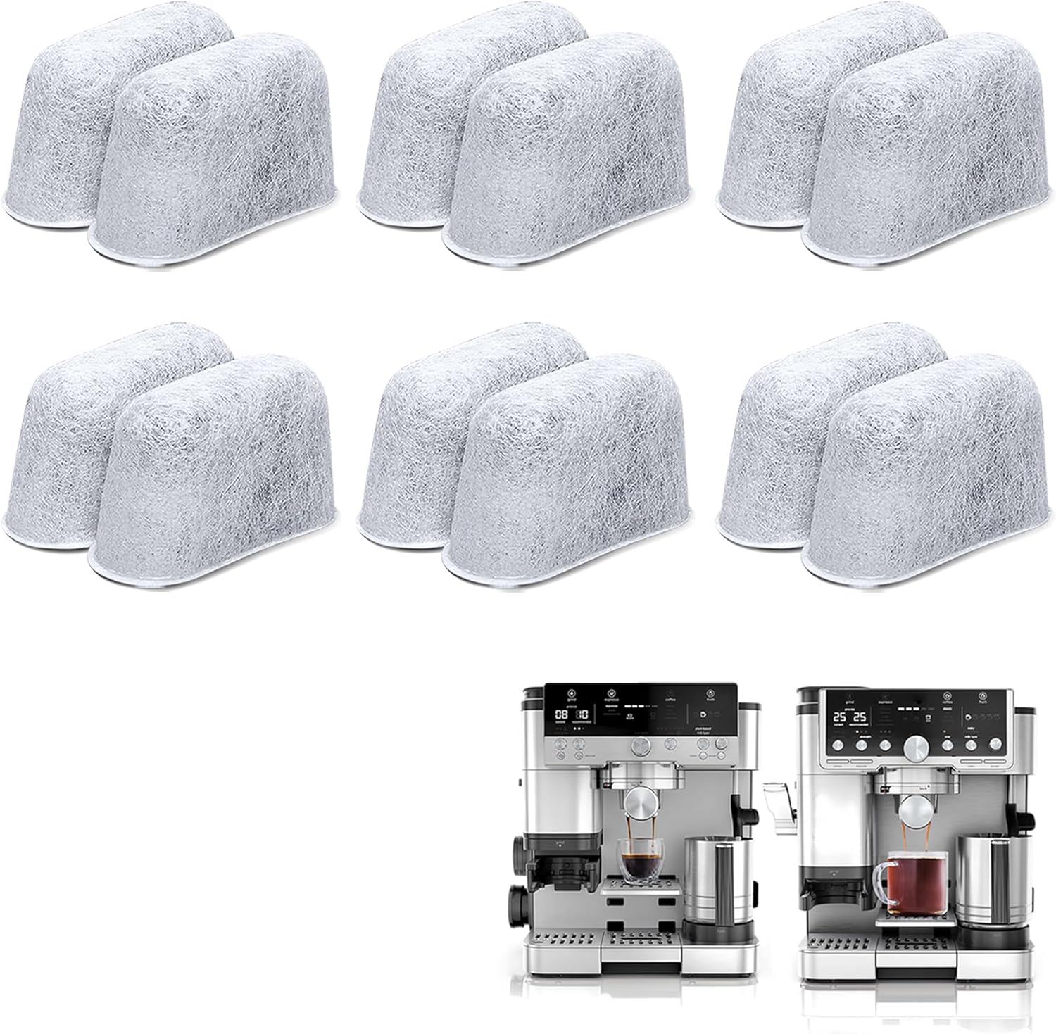 Water Filter Inserts for Ninja Luxe Cafe Accessories – 12 Pack