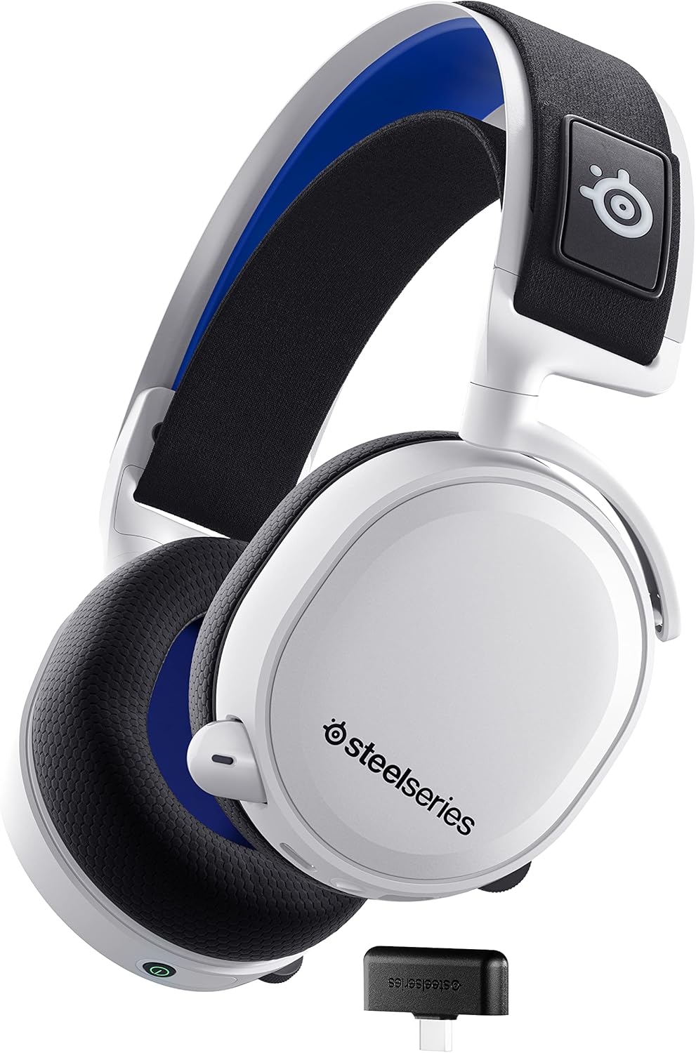SteelSeries Arctis 7P+ Wireless PS5 Gaming Headset - Lossless 2.4 GHz - PlayStation Tempest 3D Audio - 30 Hour Battery Life - USB-C Quick Charging - Also works with PS4, PC, Switch & Android - White