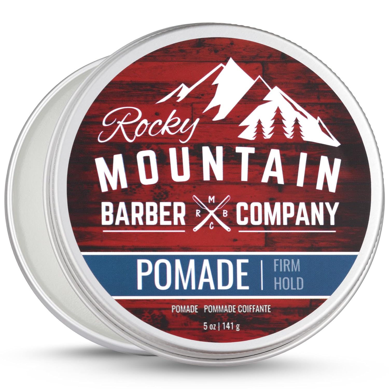Rocky Mountain Barber Company Firm Hold Pomade for Men, 5oz