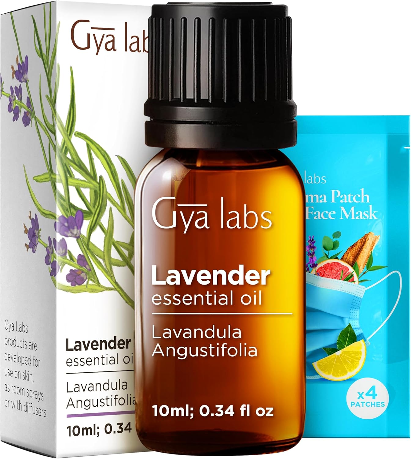 Gya Labs Lavender Essential Oil for Aromatherapy – 0.34 Fl Oz – Premium Grade Essential Oils for Diffuser, Aromatherapy, Hair Care, Skin Care, Body, Massage & DIY Candle Making Scents