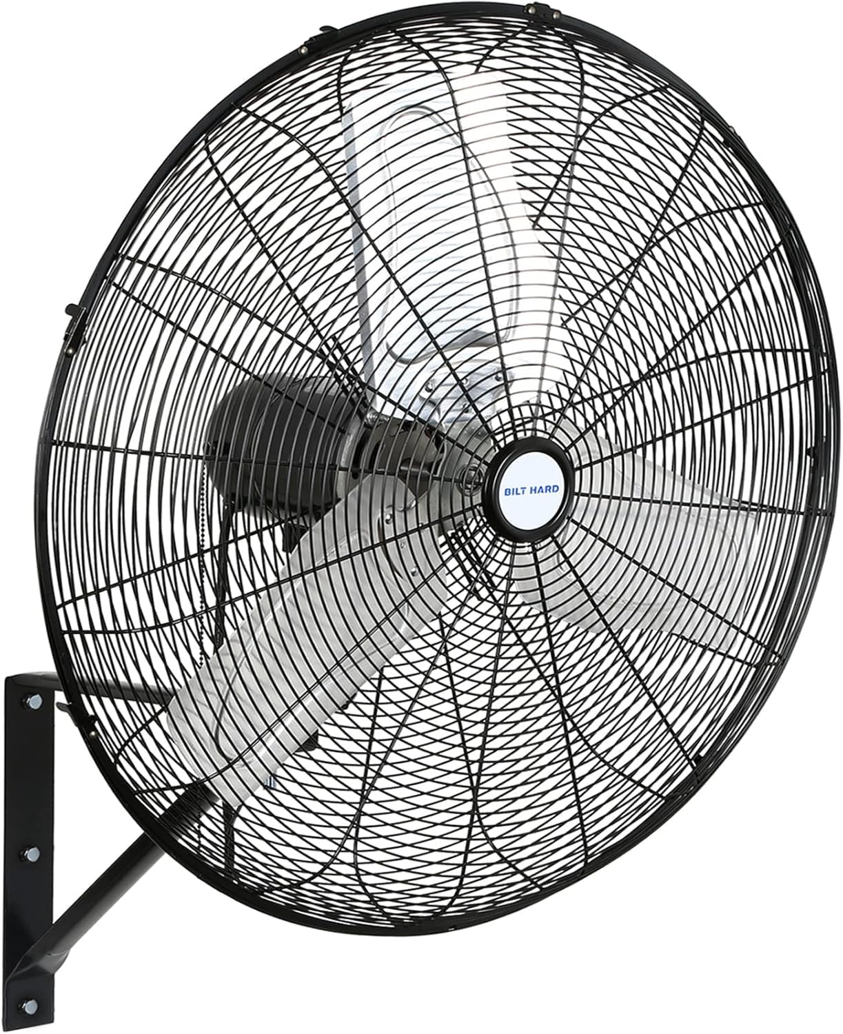 BILT HARD 24in. 6500 CFM High Velocity Wall Mounted Fan, 3-Speed Heavy Duty Shop Fan, Industrial Oscillating Fan for Commercial, Garage, Factory, Warehouse and Jobsite Use