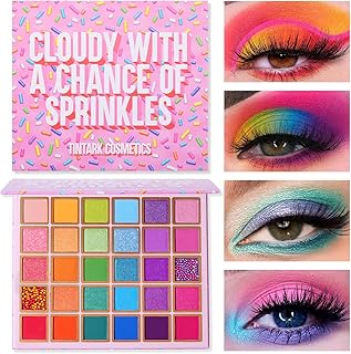 30 Colors Makeup Eyeshadow Palette for Beauty & Matte Metallic Shimmer Pearl Glitter Eye Shadow Pallet & Rainbow Colorful Eye Makeup for Girls & Highly Pigment Eyeshadow Cosmetics