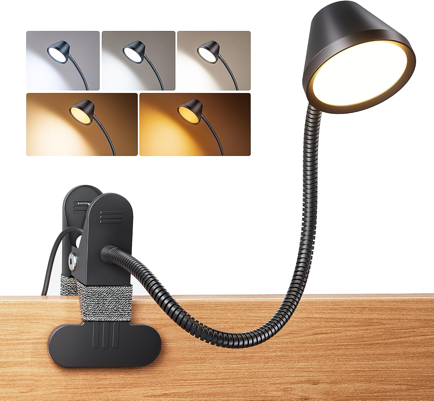 LEPOWER Clip on Light, Reading Lights for Books in Bed, 400LM, RG0 Eye-Care