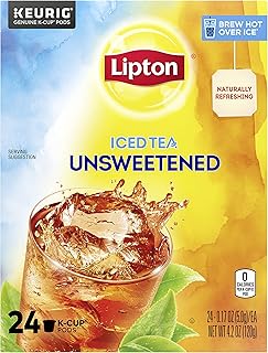 Lipton Iced Tea K-Cups, Unsweetened Black Iced Tea, 24 Total K-Cup Pods