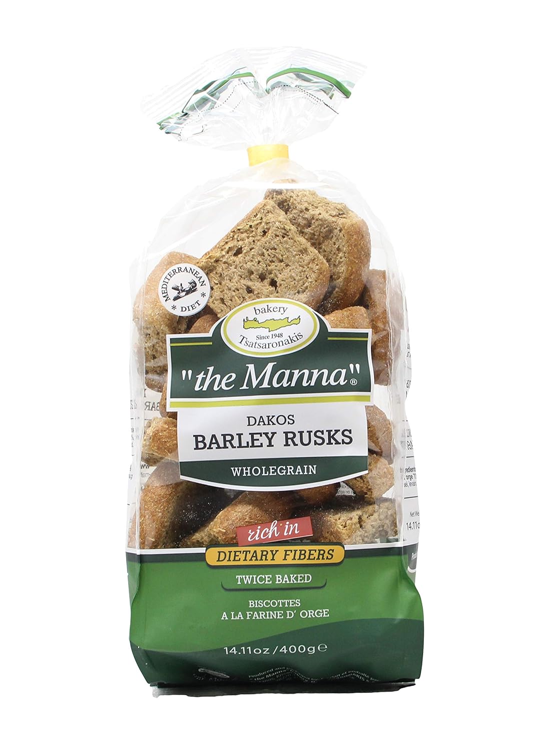 Greek Whole Grain Barley Rusks - Tsatsaronakis "the Manna" (400 Gram)