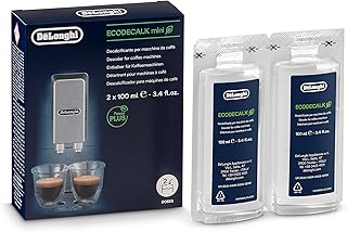 De'Longhi EcoDecalk Descaler, Eco-Friendly Universal Descaling Solution for Coffee & Espresso Machines, 2-Pack (1 use per pack)