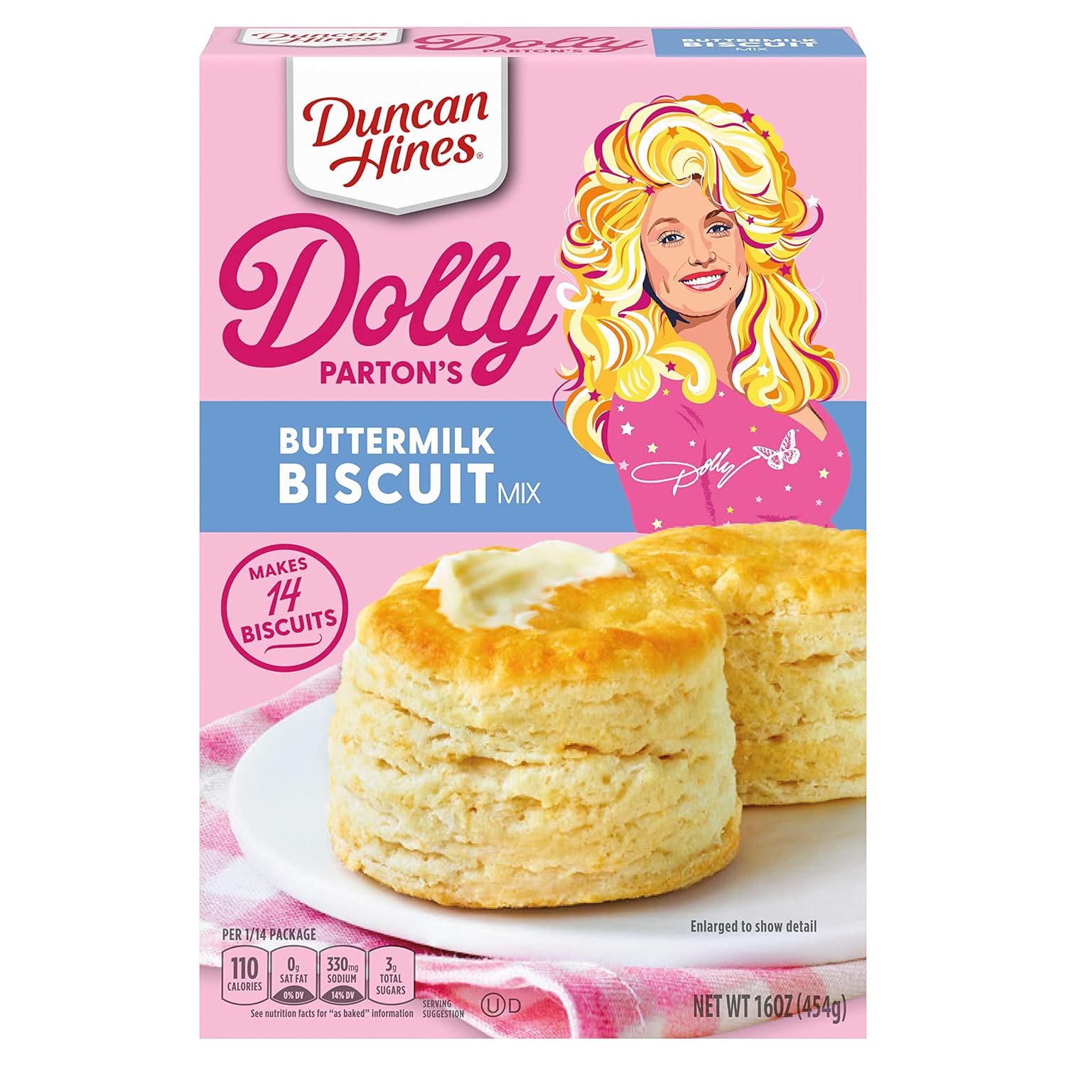 Duncan Hines Dolly Parton's Buttermilk Biscuit Mix, 16 oz.