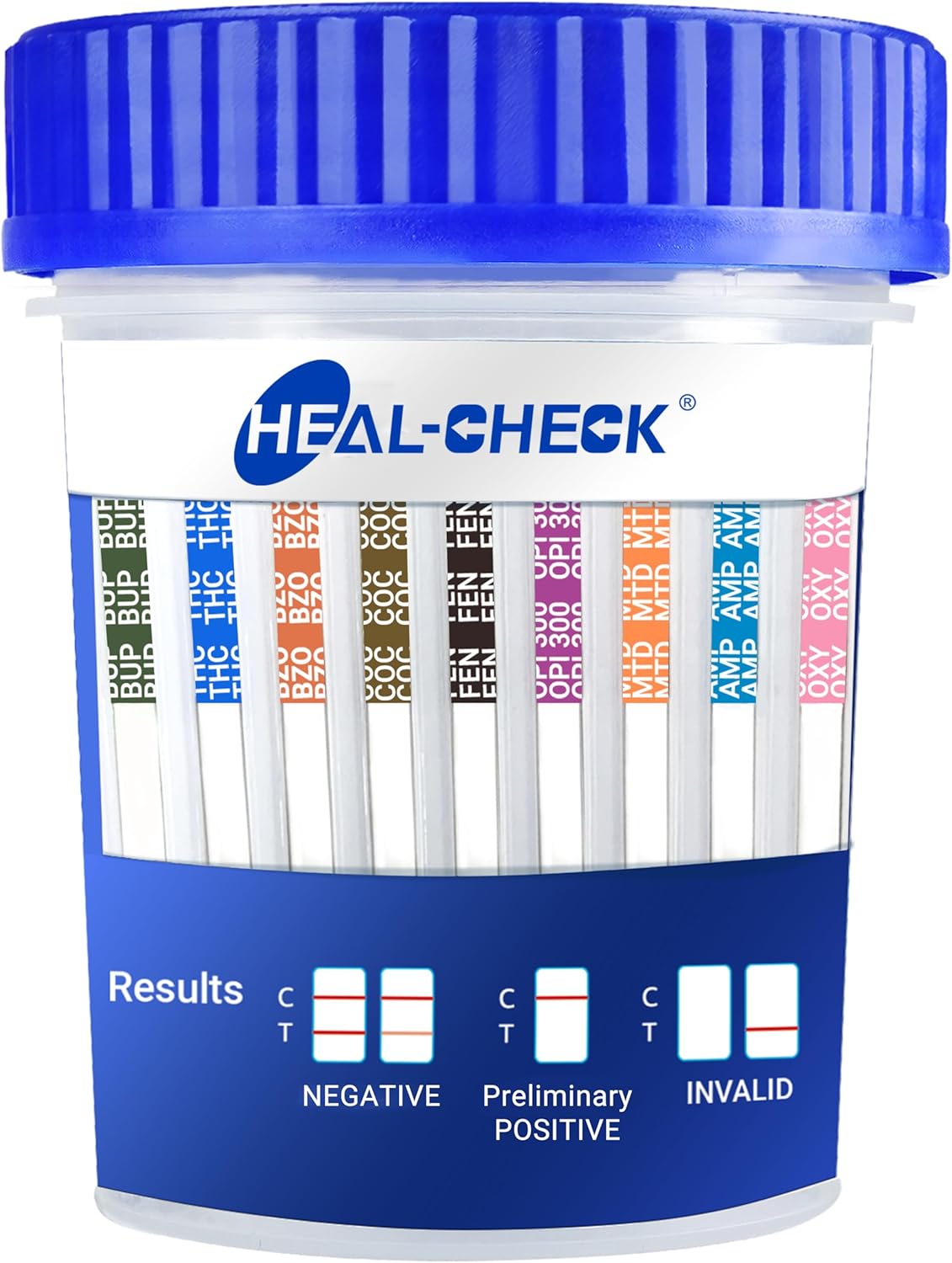 6 Pack 14 Panel Multi Drug Urine Test Kit - Accurate Home Multi-Drug Urine Test Cup for Fen,AMP, BUP, BAR, BZO, COC, MET, MDMA, OPI, MTD, OXY, PCP, PPX, THC