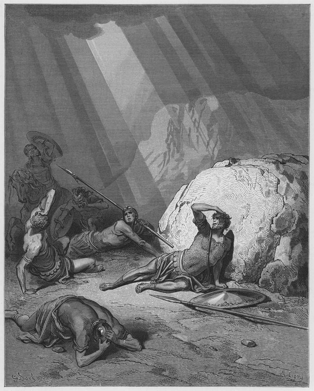 WYKUJMYTO Famous Oil Paintings Nordic Canvas Artwork Painting Graffiti Picture Bible Conversion of S Paul by Gustave Dore Artwork Canvas Prints for Home Decor 60x90cm