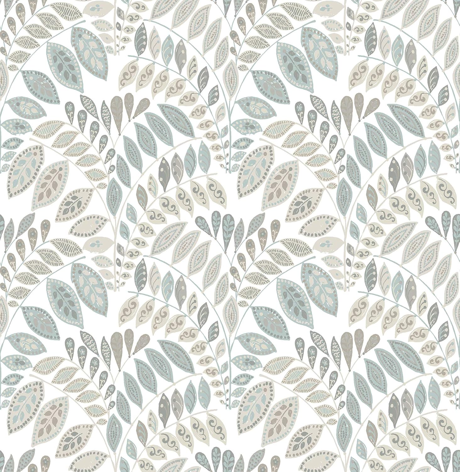 NuWallpaper NUS3260 Gustavus Peel & Stick Wallpaper, Blue