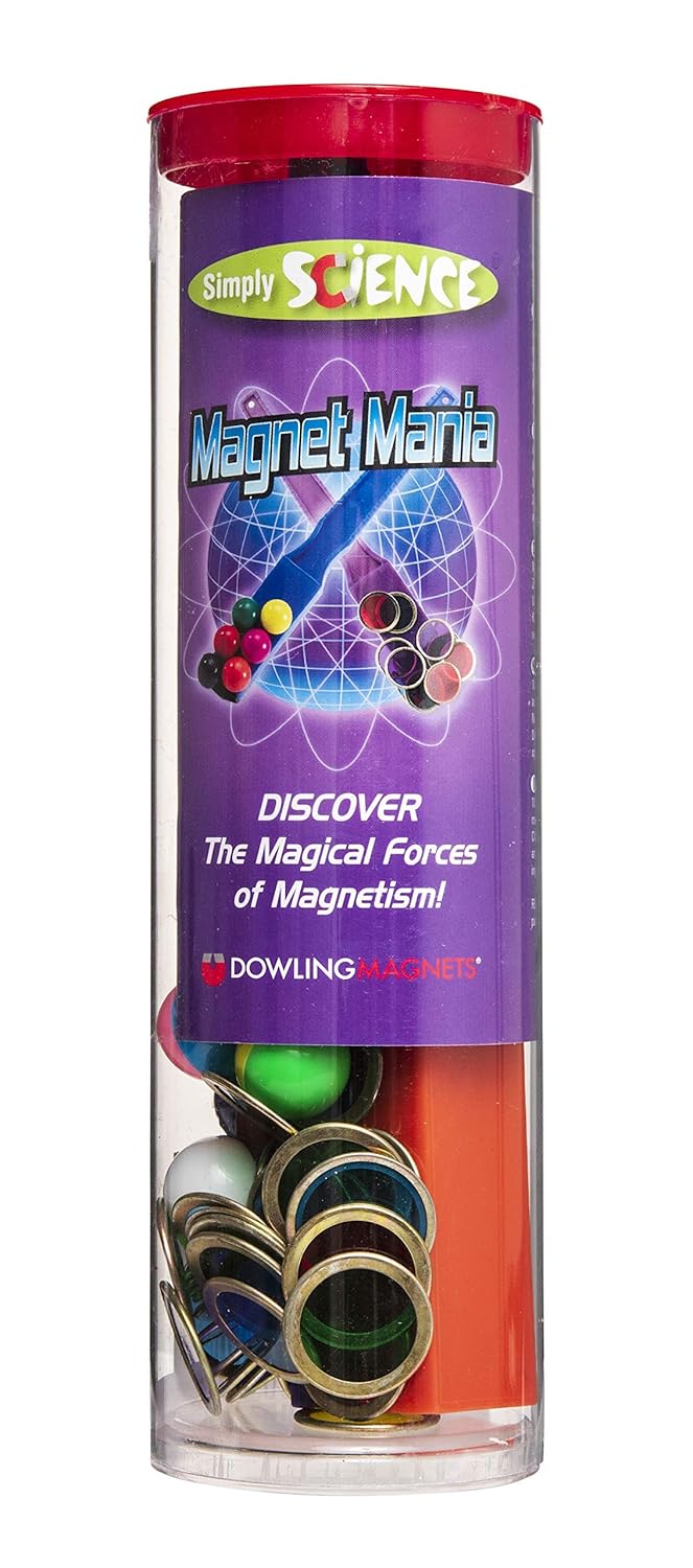 Dowling Magnets Simply Science Magnet Mania Kit. Magnet Set with Magnet Wands, Magnetic Marbles, Magnetic Chips, and STEM Activities. Magnet Science Kit. Magnet Toy.