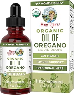 MaryRuth Organics Oregano Oil Drops | 6 Month Supply | USDA Organic Oil of Oregano Liquid | Herbal Blend for Immune Support | Digestive Health | Overall Health | Vegan | Sugar Free | Non-GMO | 1 Fl Oz