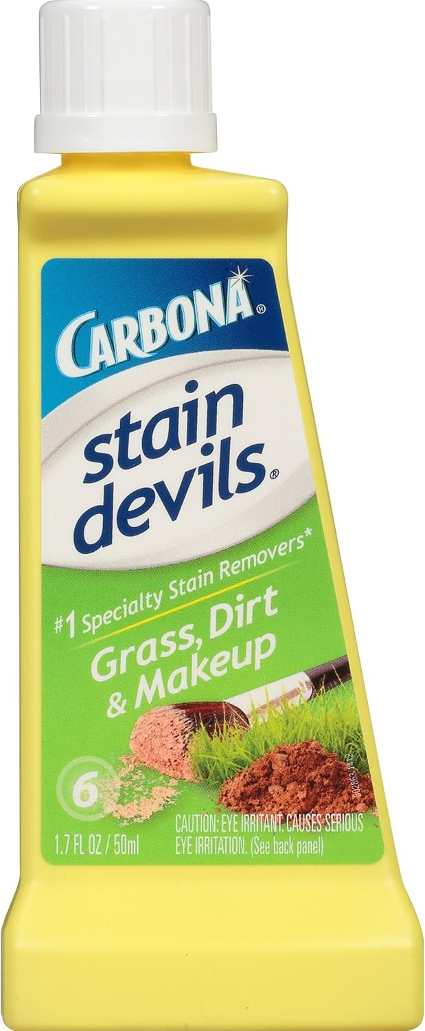 Carbona Stain Devils® #6 – Grass, Dirt & Make-Up | Professional Strength Laundry Stain Remover | Multi-Fabric Cleaner | Safe On Skin & Washable Fabrics | 1.7 Fl Oz, 1 Pack