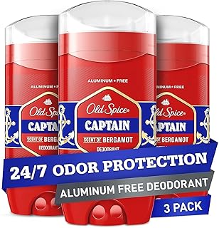 Old Spice Red Collection Deodorant for Men, Captain Scent, 3 ct, 3oz each, 9oz total