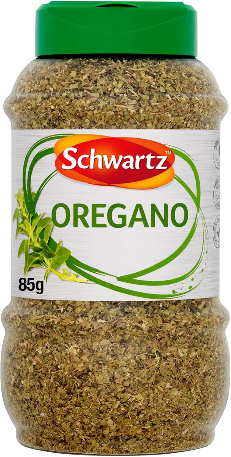 Schwartz Dried Oregano, 85g– Aromatic Herb with Sweet, Peppery Flavour and Citrus Notes, Ideal for Italian, Greek, Mexican, and Caribbean Recipes in Restaurants, Catering, and Home Cooking