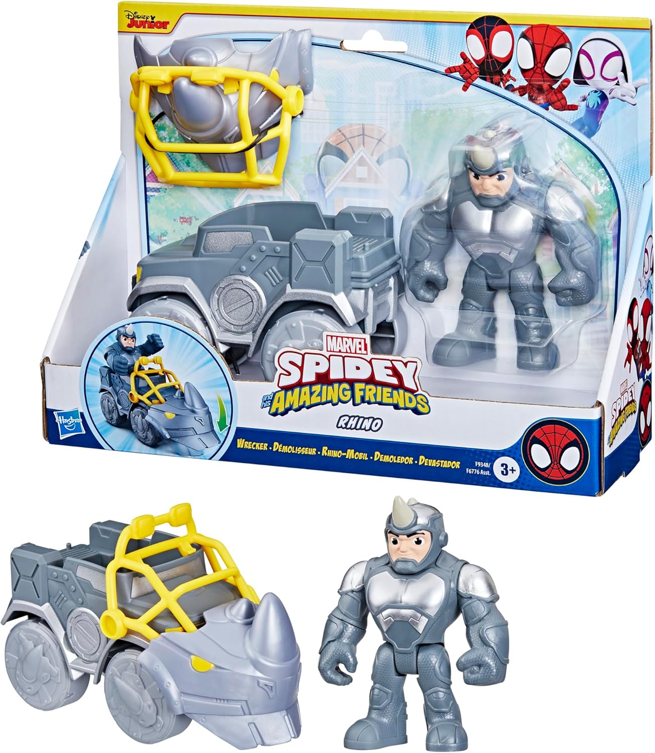SPIDEY AND HIS AMAZING FRIENDS Marvel Rhino Wrecker Toy Set