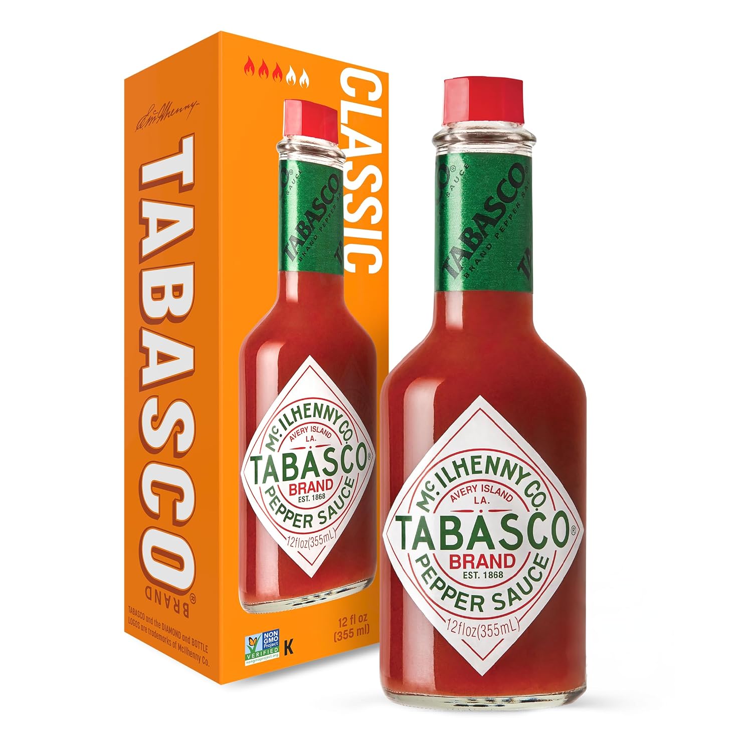 TABASCO Brand Original Red Pepper Sauce, Hot, 12 Oz Glass Bottle (1-Pack)