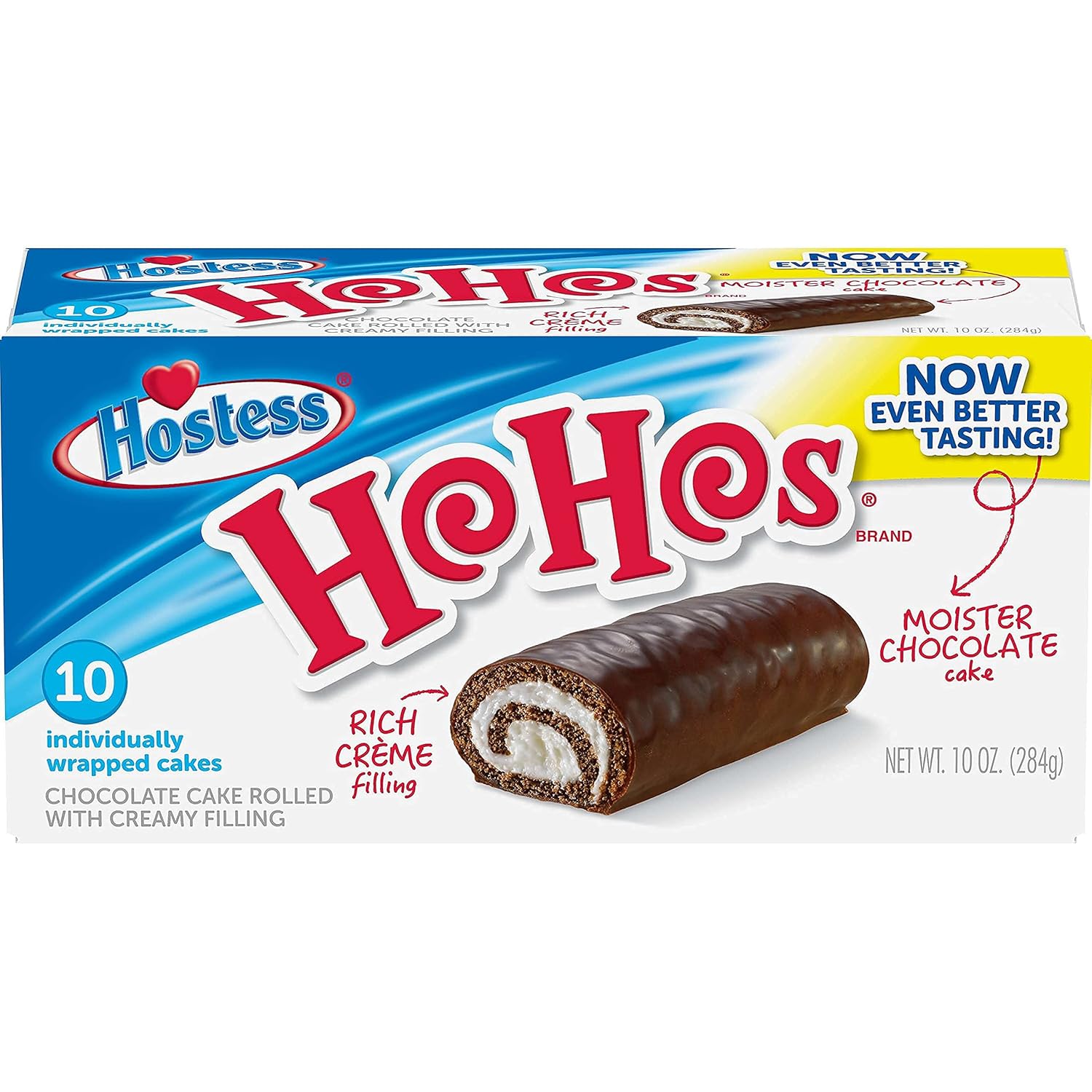 Hostess Ho Hos | 10 Count | 10 Ounce | Pack of 2 (20 Total Ho Hos)