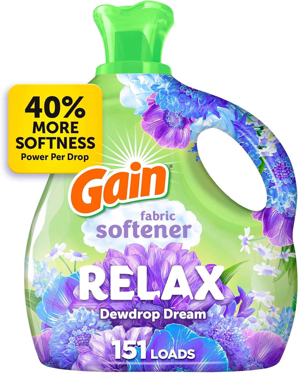 Gain Liquid Fabric Softener (Fabric Conditioner), Relax, 101 fl oz, 151 Loads