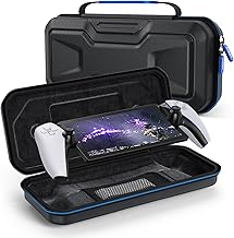 Carry Case for Playstation Portal remote player for PS5 Console with accessories,EVA Hard Shell Case Portable Carry Handbag for Playstation Portal Accessories. (Blue)