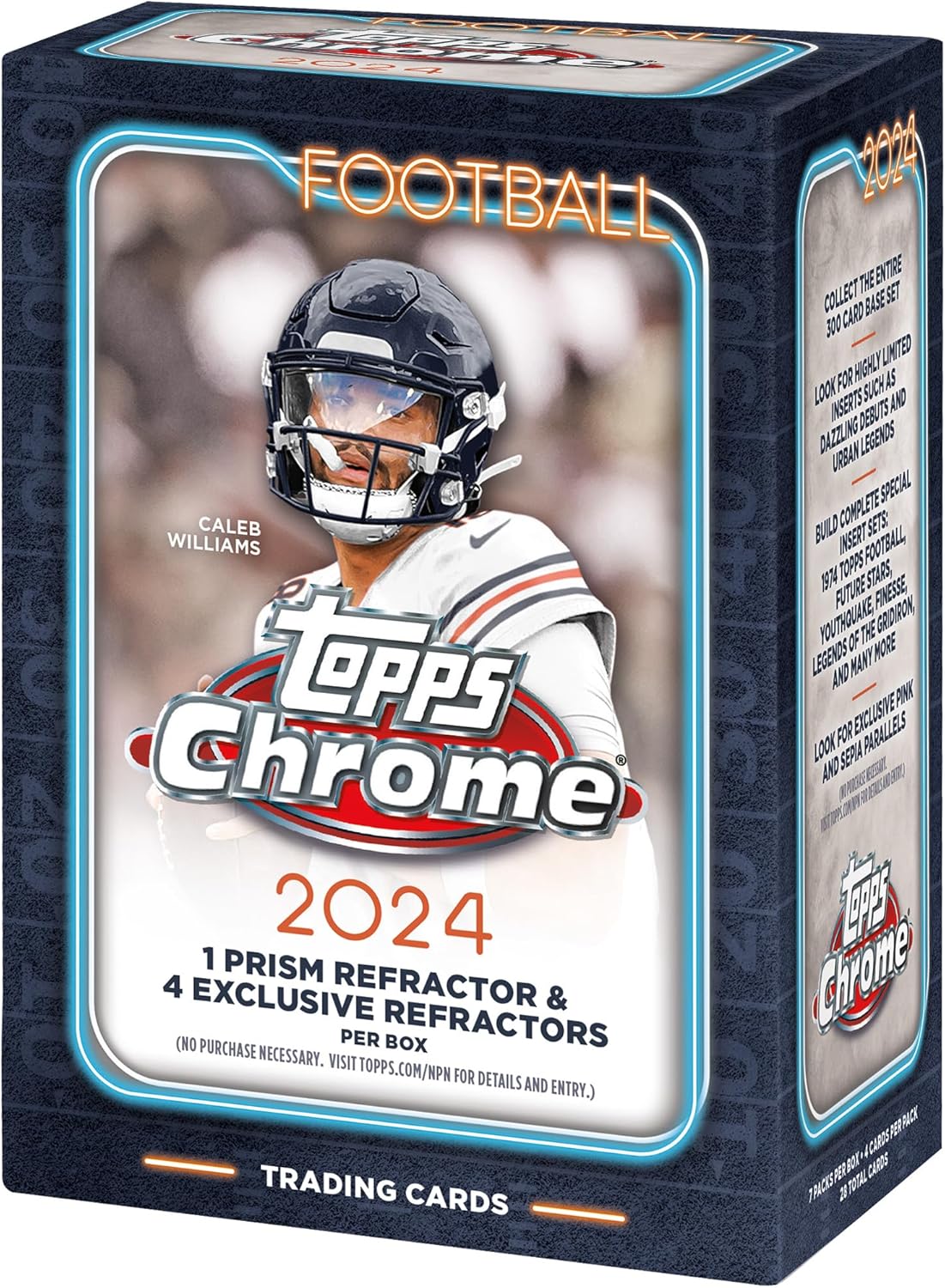 2024 Topps Chrome Football Cards Factory Sealed Value Box