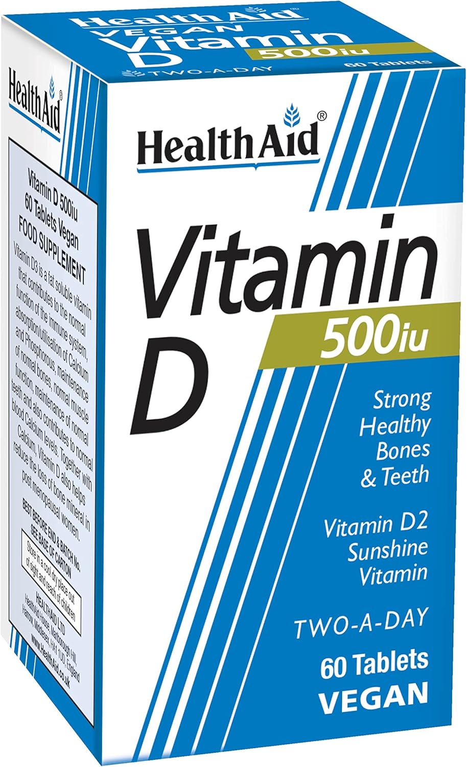 HealthAid Vitamin D 500iu Tablets, 60 Count