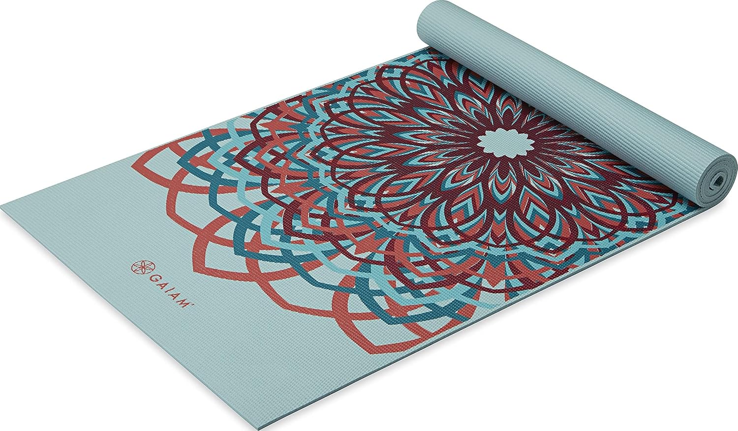Gaiam Premium Yoga Mat, 6mm Thick Print Mat