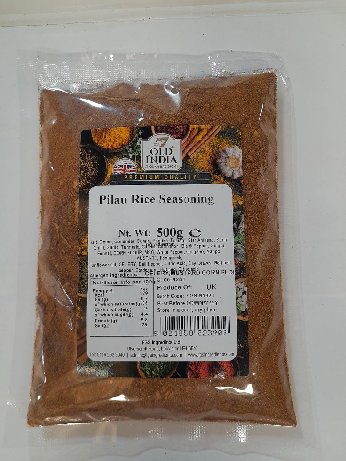 Old India Pilau Rice Seasoning 500g