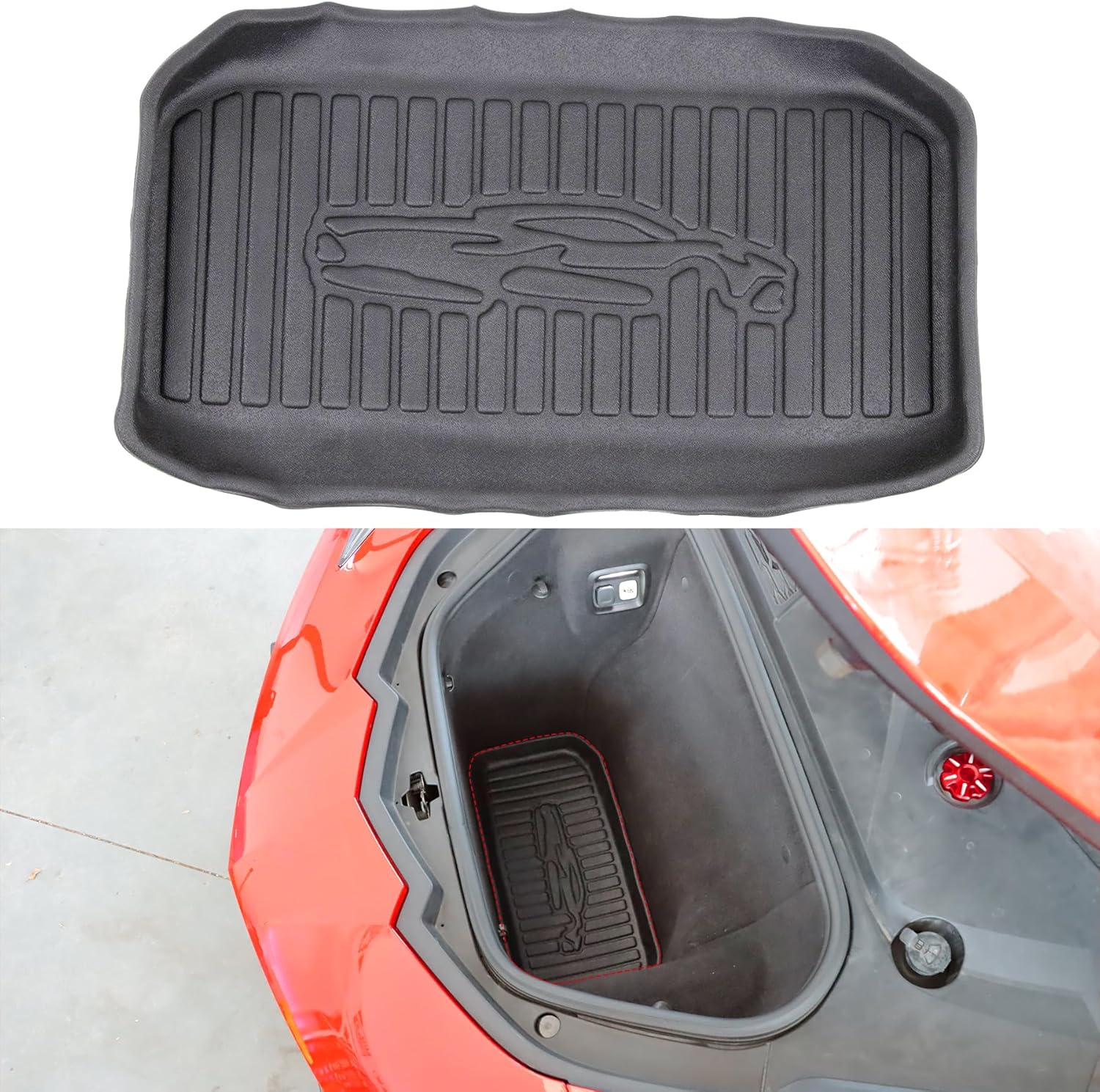 Front Trunk Mat Fit for Corvette C8 Stingray Z51 Z06 2020 2021 2022 2023 2024 2025 All Weather Protect Floor Mats Cargo Liner Trunk Liner Accessories