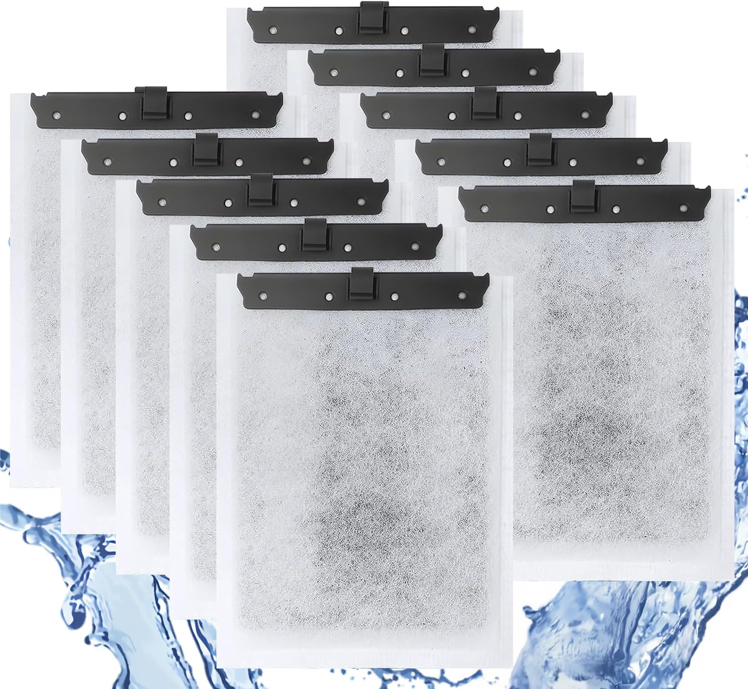 10Pack Large Aquarium Filter Cartridge for Whisper Bio-Bag Power Filters, Replacement Filter Cartridges for Whisper 20i/40i IQ20/30/45/60 PF20/30/40/60 Power Filters