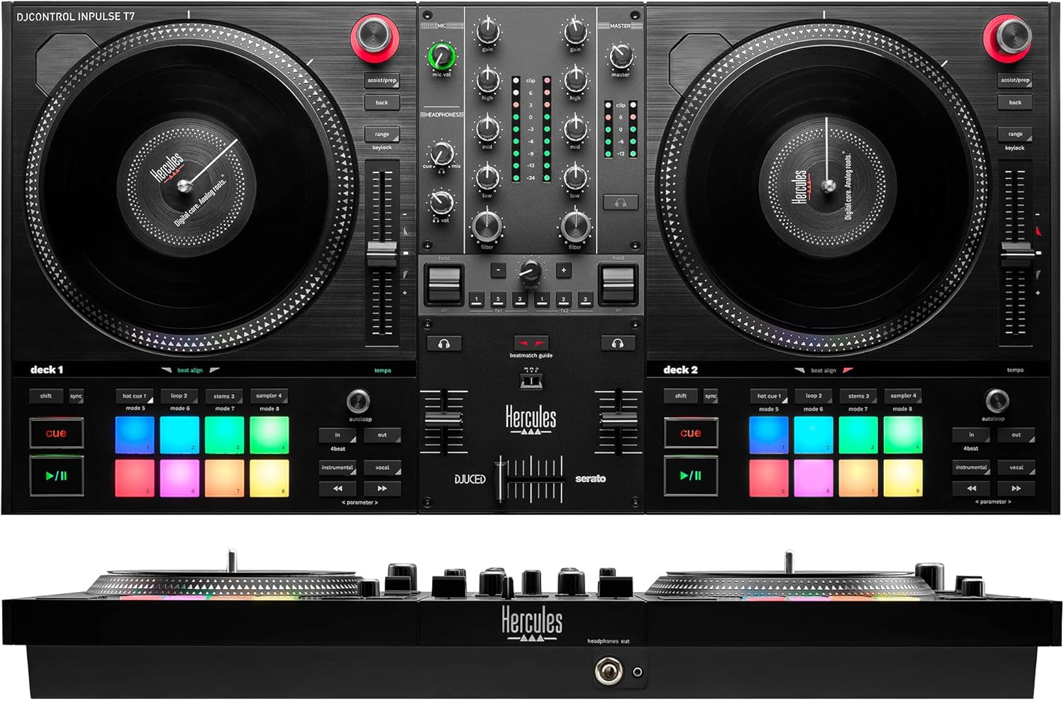 Hercules DJControl Inpulse T7 – High-Performance Motorised DJ Controller with Real Turntable Feel