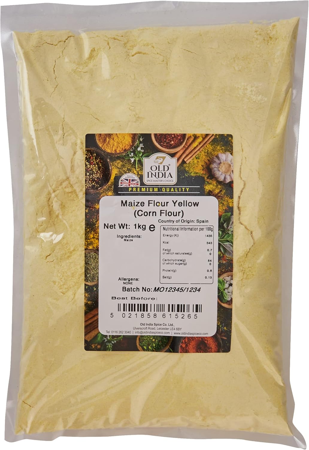 Old India Maize Flour Yellow (Corn Flour) 1kg