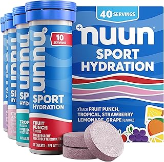 Nuun Sport: Electrolyte Drink Tablets, Juice Box Mixed Box, 4 Tubes (40 Servings), 10 Count (Pack of 4)