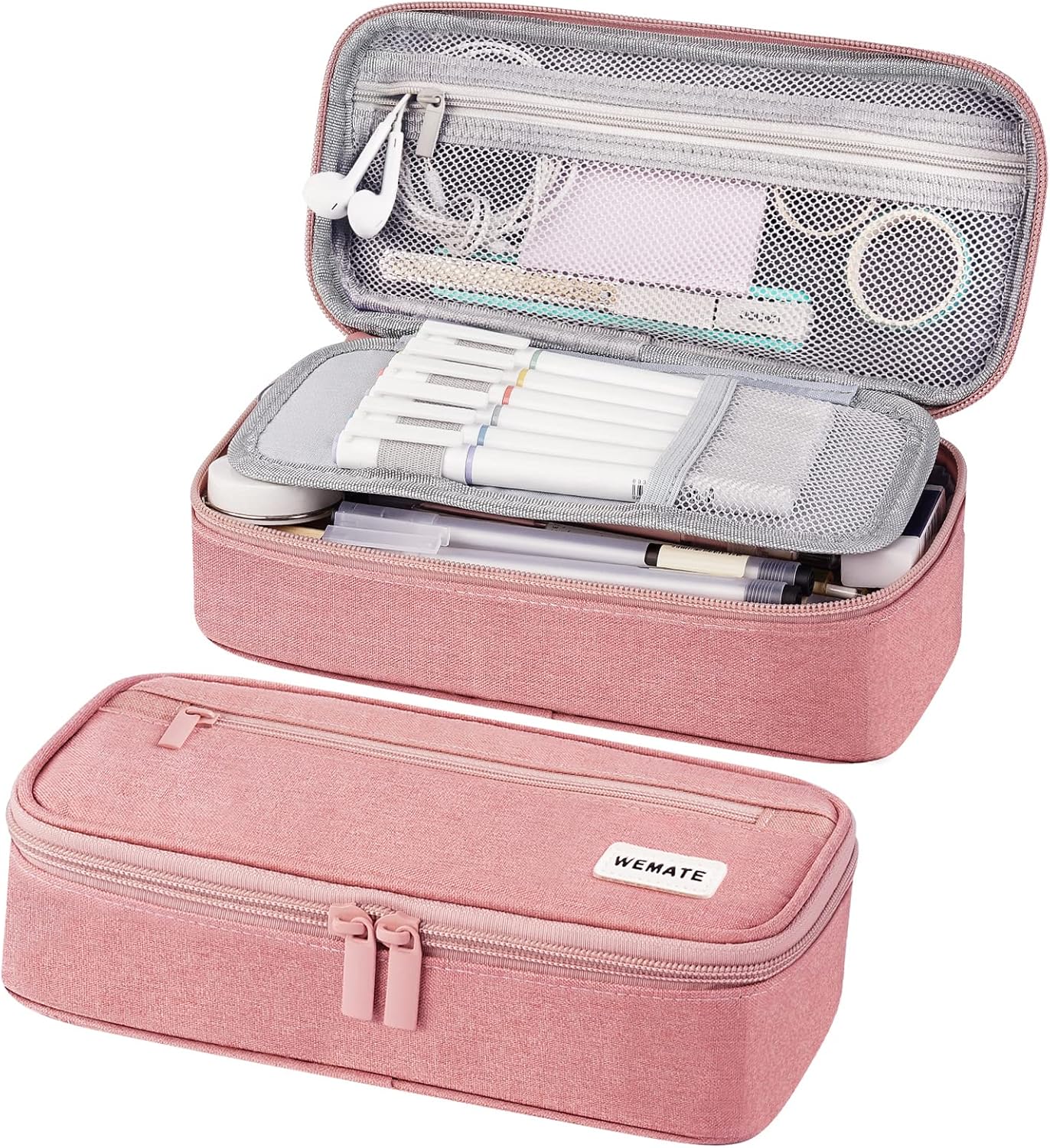 WEMATE Large Pencil Case, Big Capacity Pencil Pouch Stationery Pen Bag, Storage High Capacity Bag Pouch Holder Box Organizer, Marker Pen Case for Women & Men