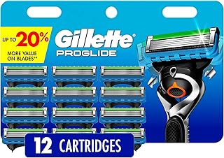 Gillette ProGlide Razor Refills for Men, 12 Razor Blade Refills