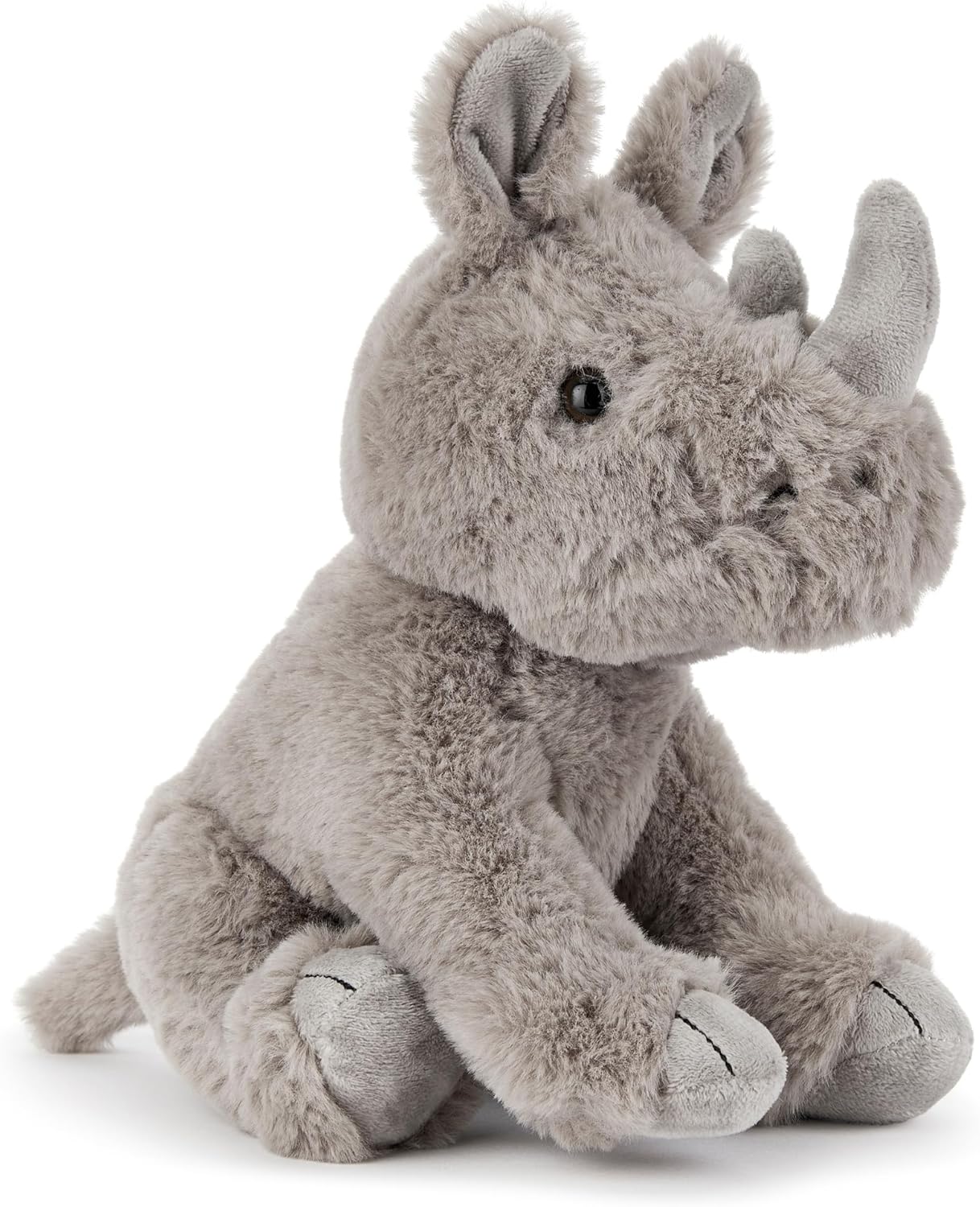 Zappi Co Robin the Rhino Plush Toy Rhinoceros (22cm) Horned Wonder - Soft, Cuddly, 100% Recycled - Mighty African Friend