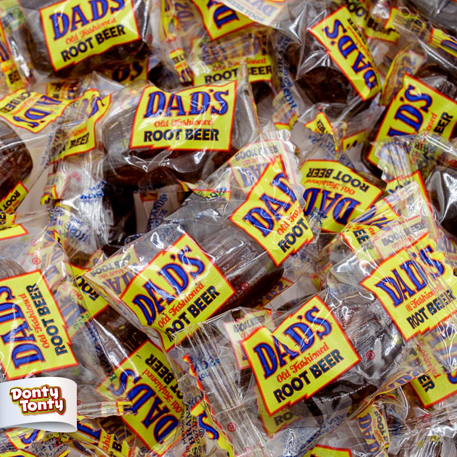DAD'S ROOT BEER BARRELS Hard Candy 2 lb – Bulk Caramels Bag, Old Fashioned Candies, Original Flavor, Individually Wrapped (100 Pieces)