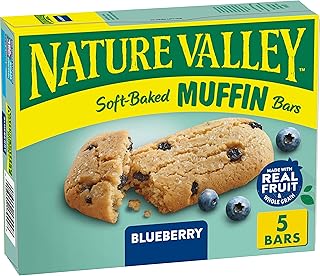 Nature Valley Soft-Baked Muffin Bars, Blueberry, Snack Bars, 5 Bars, 6.2 OZ